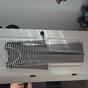 Long Sleeve Knit Maxi Striped Dress